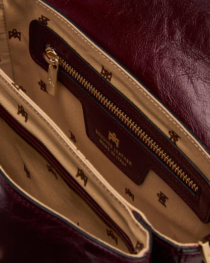 CUOIERIA FIORENTINA - Borsa Eva Soft Flap - Amarena
