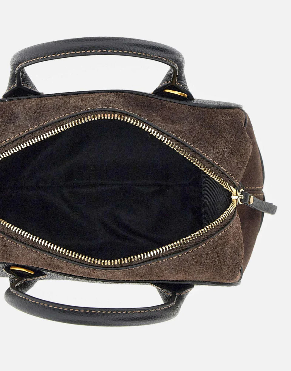 GIANNI CHIARINI - Borsa Tote Gemma M - Moka-Nero