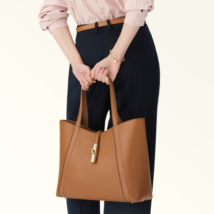 FURLA -  Borsa Goccia Shopping L  - Brandy