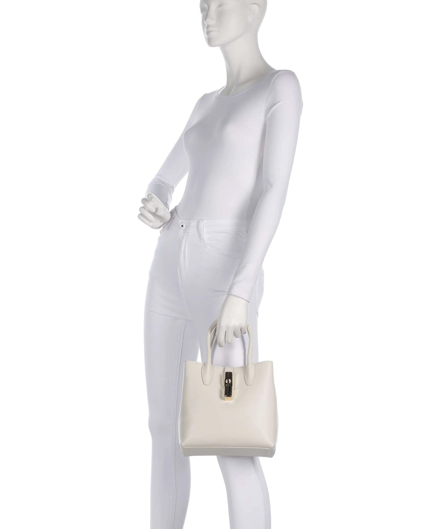 FURLA -  Borsa Goccia Tote Bag Small - Panna