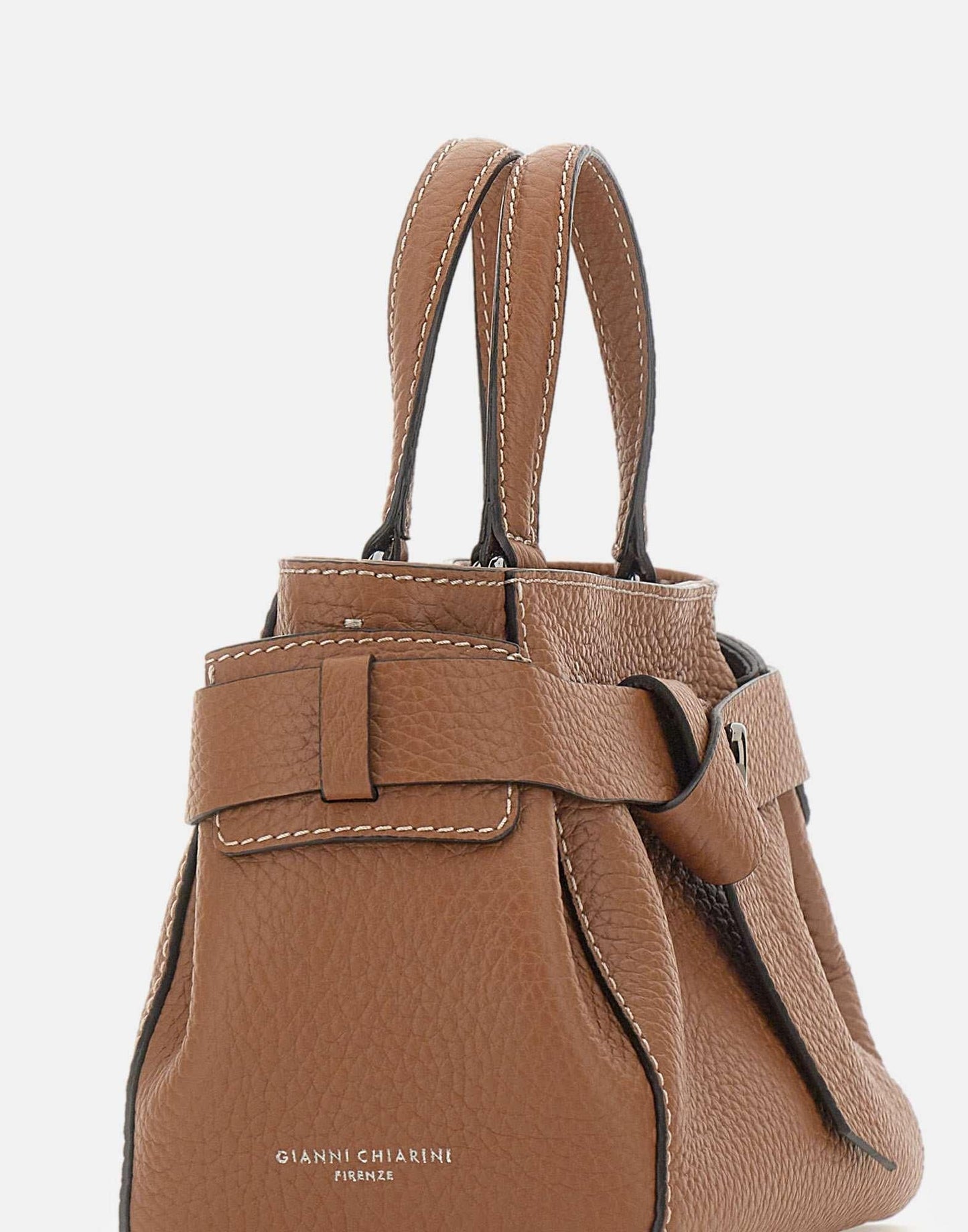 GIANNI CHIARINI - Borsa Miranda - Noce - pelle martellata