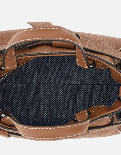 GIANNI CHIARINI - Borsa Miranda - Noce - pelle martellata