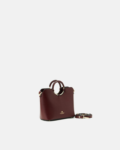 CUOIERIA FIORENTINA - Tote Bag Piccola Oblò - Bordeaux