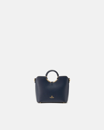 CUOIERIA FIORENTINA - Tote Bag Piccola Oblò - Navy