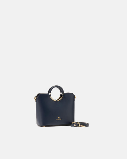 CUOIERIA FIORENTINA - Tote Bag Piccola Oblò - Navy