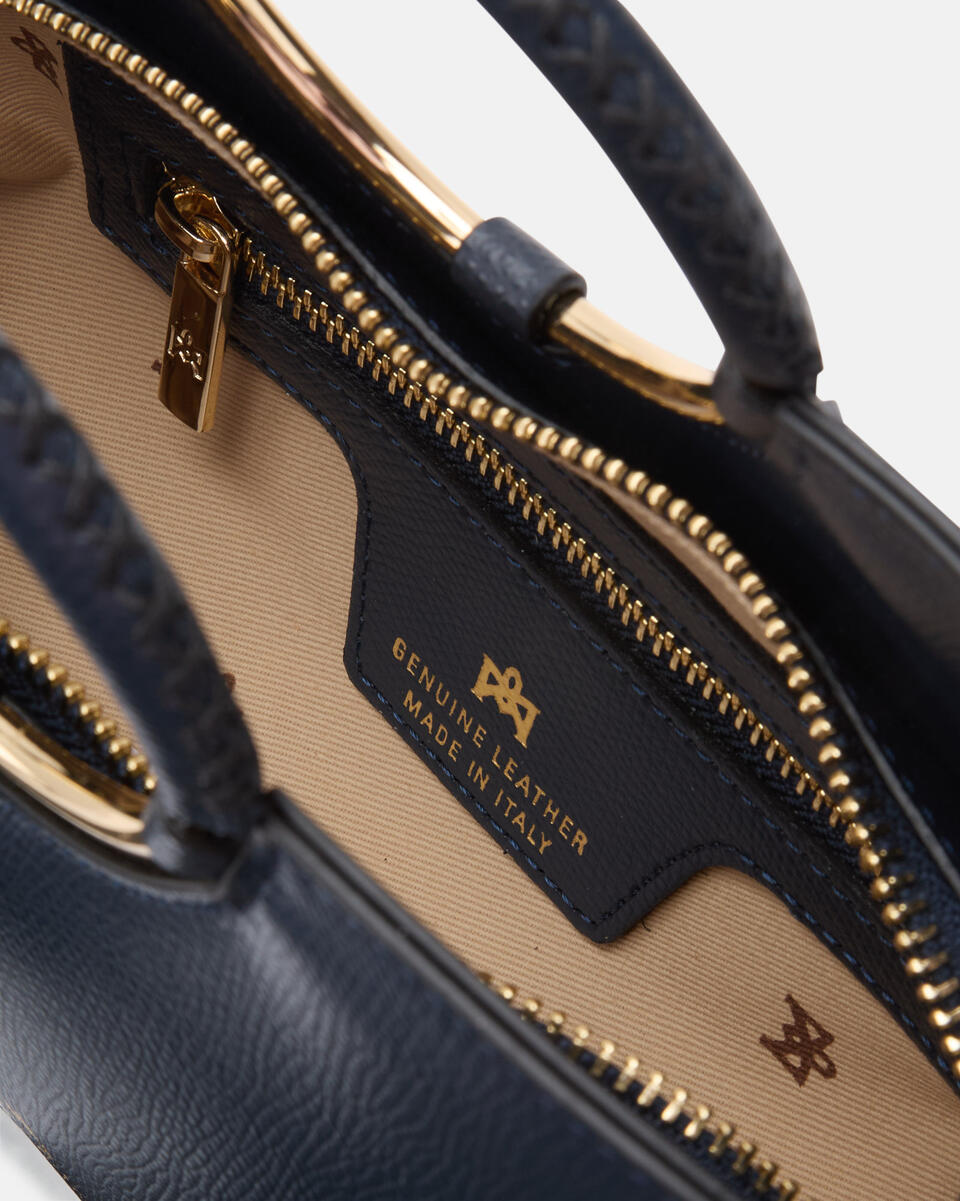 CUOIERIA FIORENTINA - Tote Bag Piccola Oblò - Navy