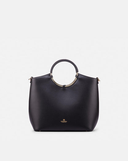 CUOIERIA FIORENTINA - Tote Bag Large Oblò - Nero