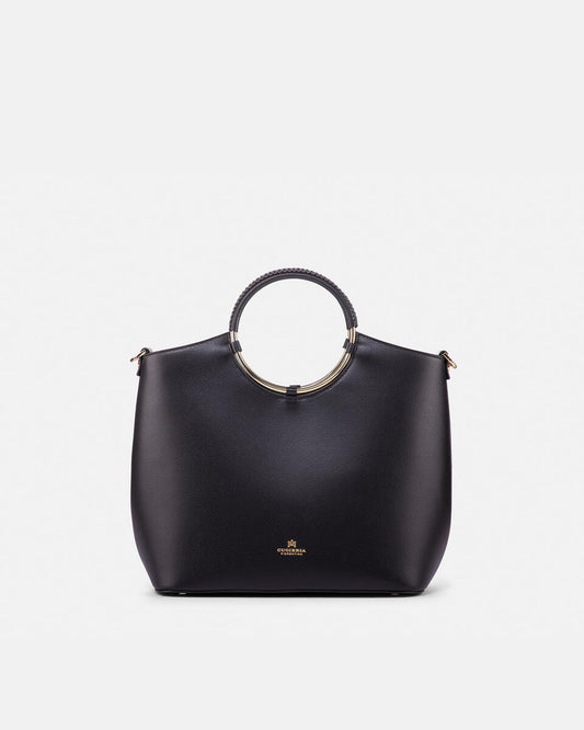 CUOIERIA FIORENTINA - Tote Bag Large Oblò - Nero