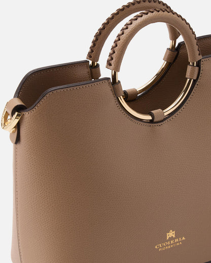CUOIERIA FIORENTINA - Tote Bag Piccola Oblò - Desert