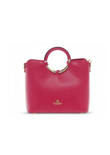 CUOIERIA FIORENTINA - Tote Bag Piccola Oblò - Fucsia