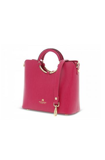 CUOIERIA FIORENTINA - Tote Bag Piccola Oblò - Fucsia