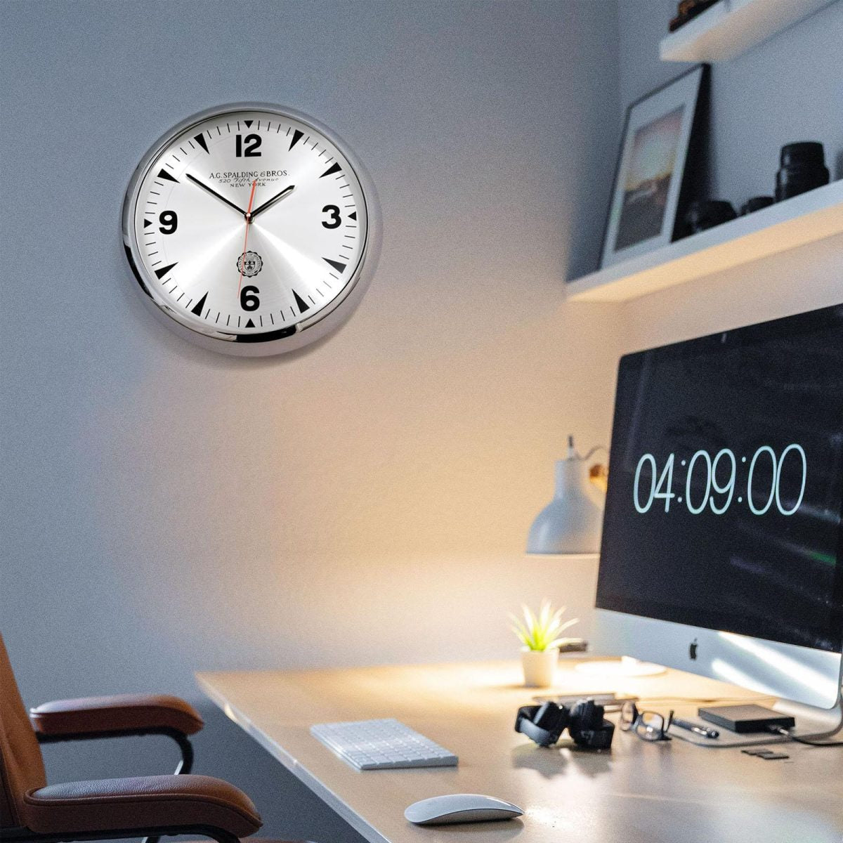 A. G. SPALDING & BROS. - Orologio da parete classic alluminio