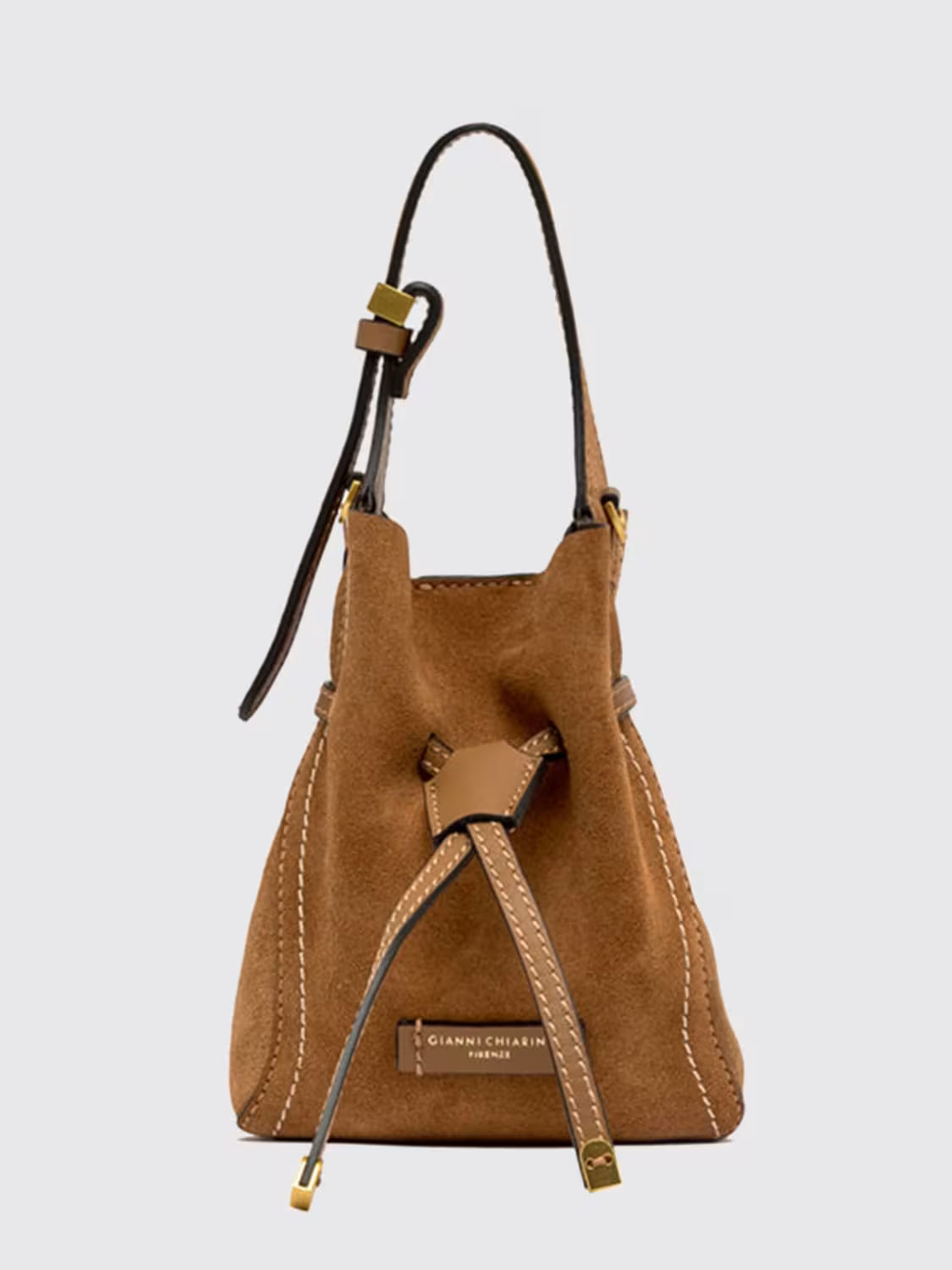 GIANNI CHIARINI - Borsa Sienna a mano scamosciata - Cognac