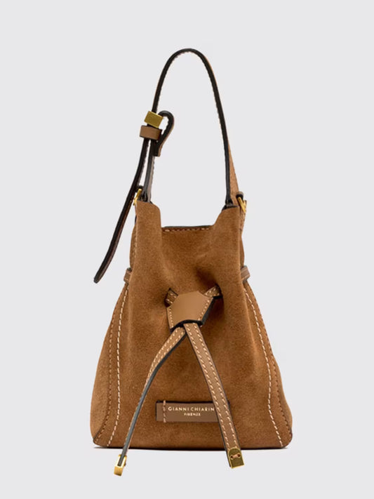 GIANNI CHIARINI - Borsa Sienna a mano scamosciata - Cognac