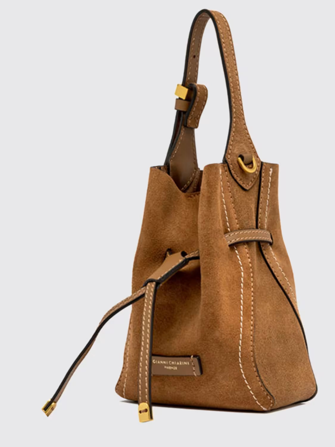 GIANNI CHIARINI - Borsa Sienna a mano scamosciata - Cognac