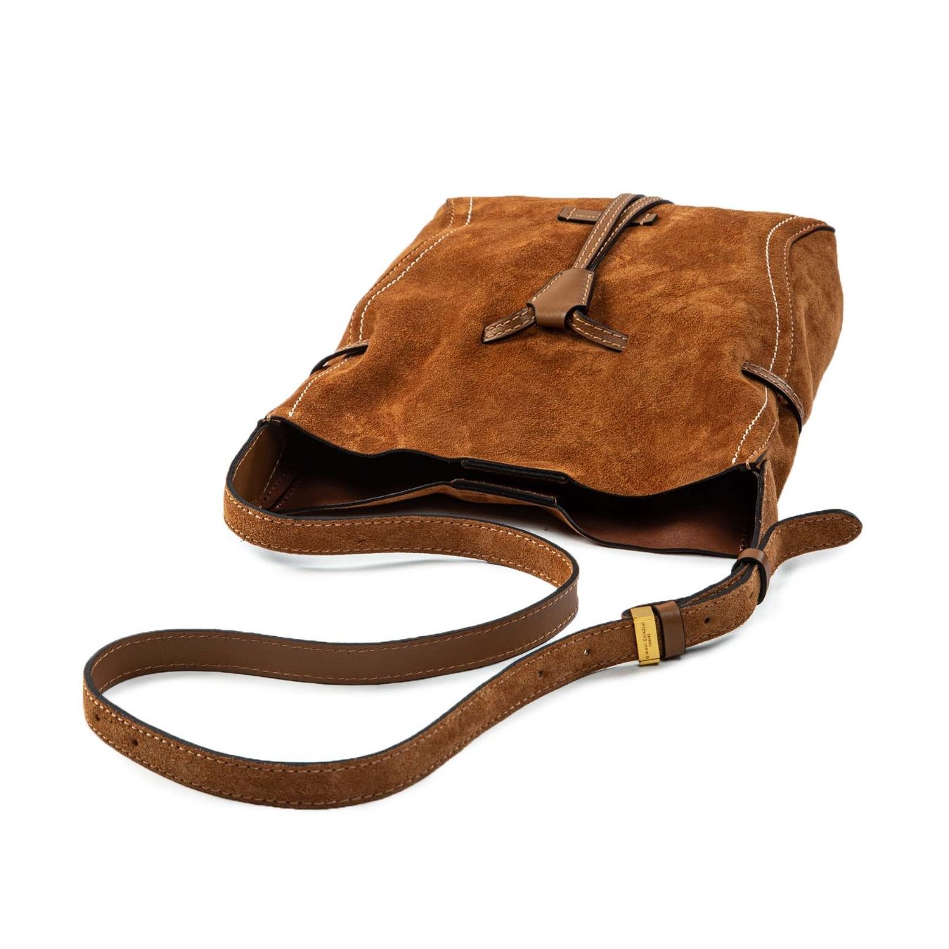 GIANNI CHIARINI - Borsa Sienna a mano scamosciata - Cognac