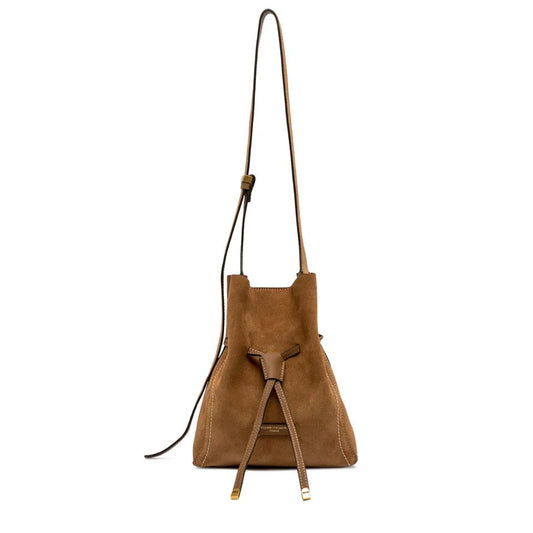 GIANNI CHIARINI - Borsa Sienna Media scamosciata - Cognac