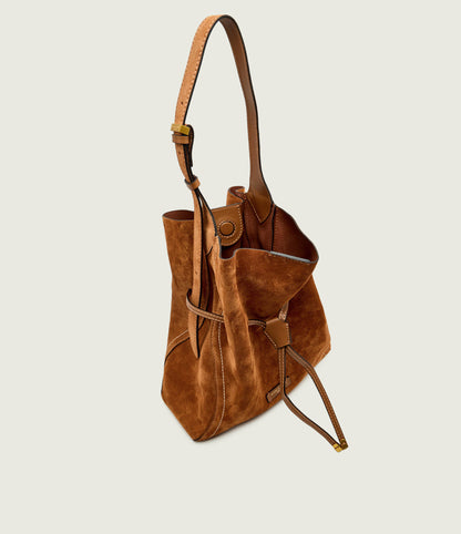 GIANNI CHIARINI - Borsa Sienna Large scamosciata - Caramello