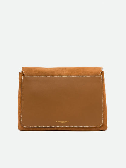 GIANNI CHIARINI - Borsa Three scamosciato - Cognac