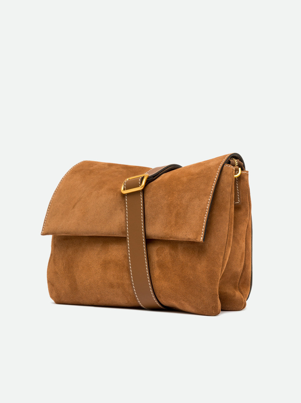 GIANNI CHIARINI - Borsa Three scamosciato - Cognac