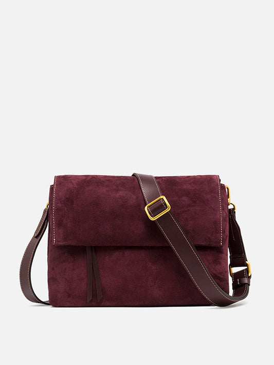 GIANNI CHIARINI - Borsa Three scamosciato - Amarone