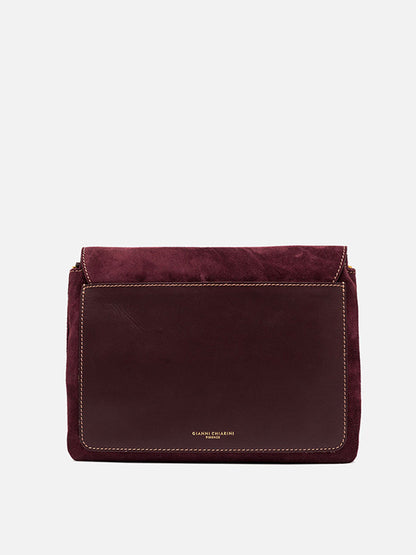 GIANNI CHIARINI - Borsa Three scamosciato - Amarone