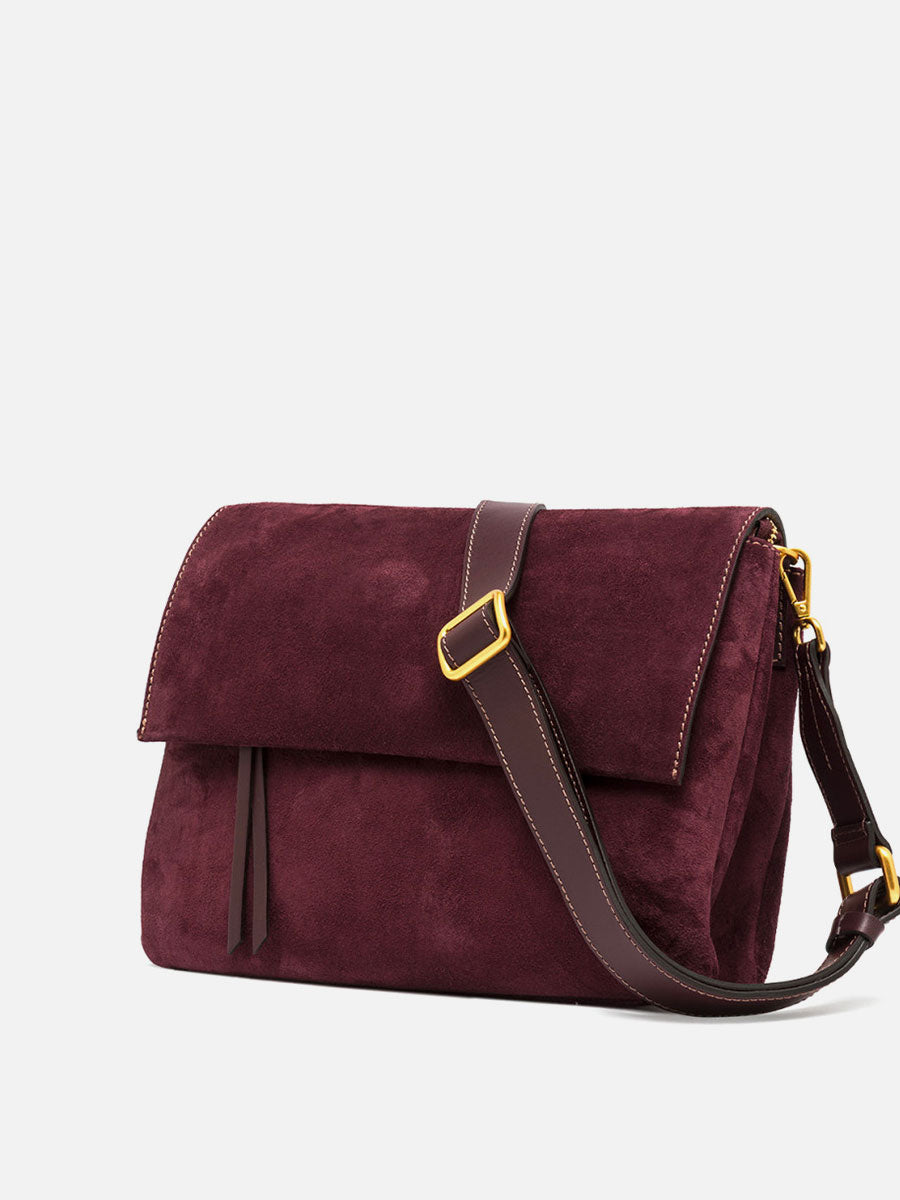 GIANNI CHIARINI - Borsa Three scamosciato - Amarone