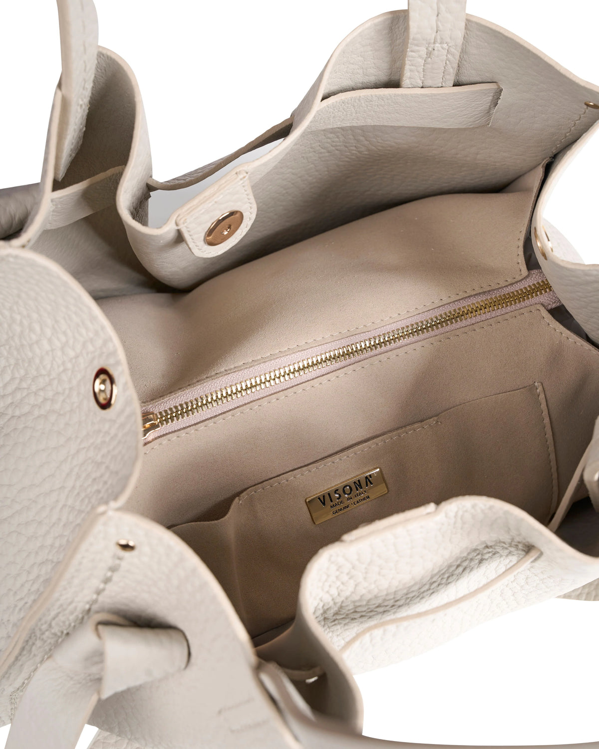 VISONA' - Borsa Vittoria Large - Beige