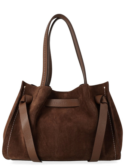 VISONA' - Borsa Vittoria Large Camoscio - Chocolate