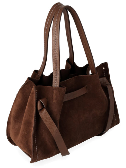 VISONA' - Borsa Vittoria Large Camoscio - Chocolate