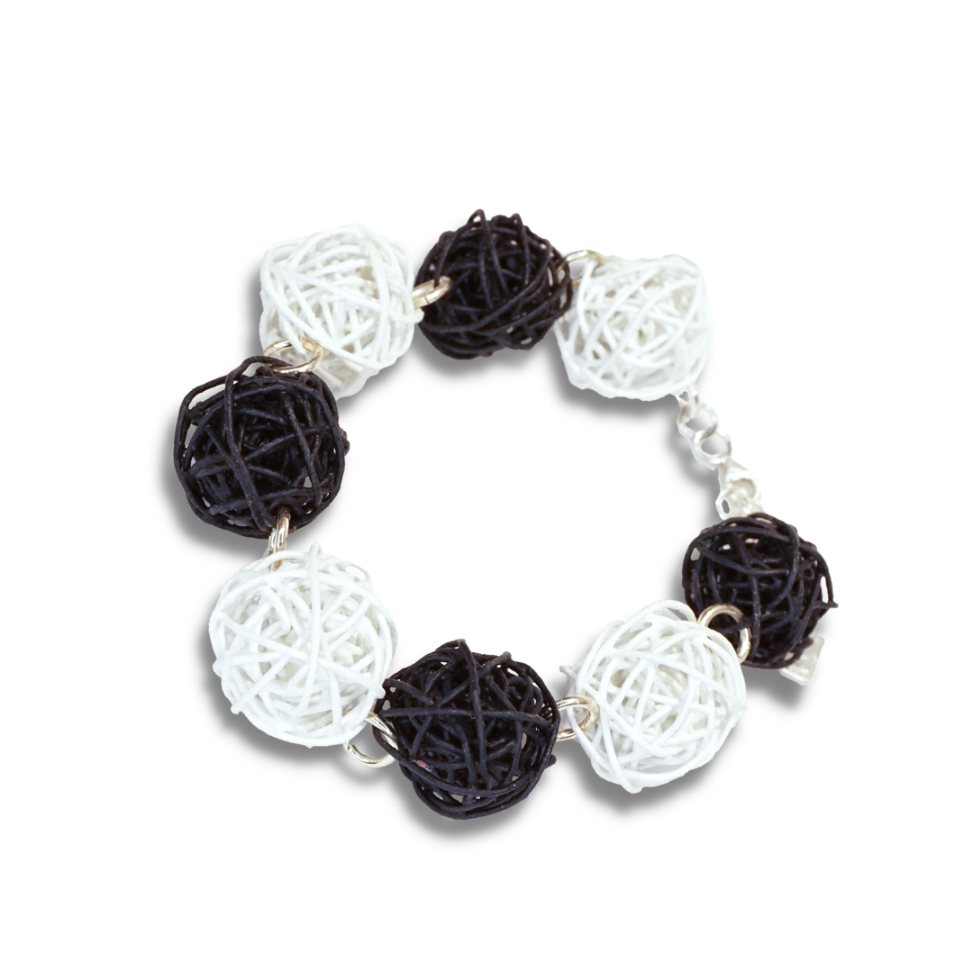 Bracciale Dedalus-Bianco/Nero